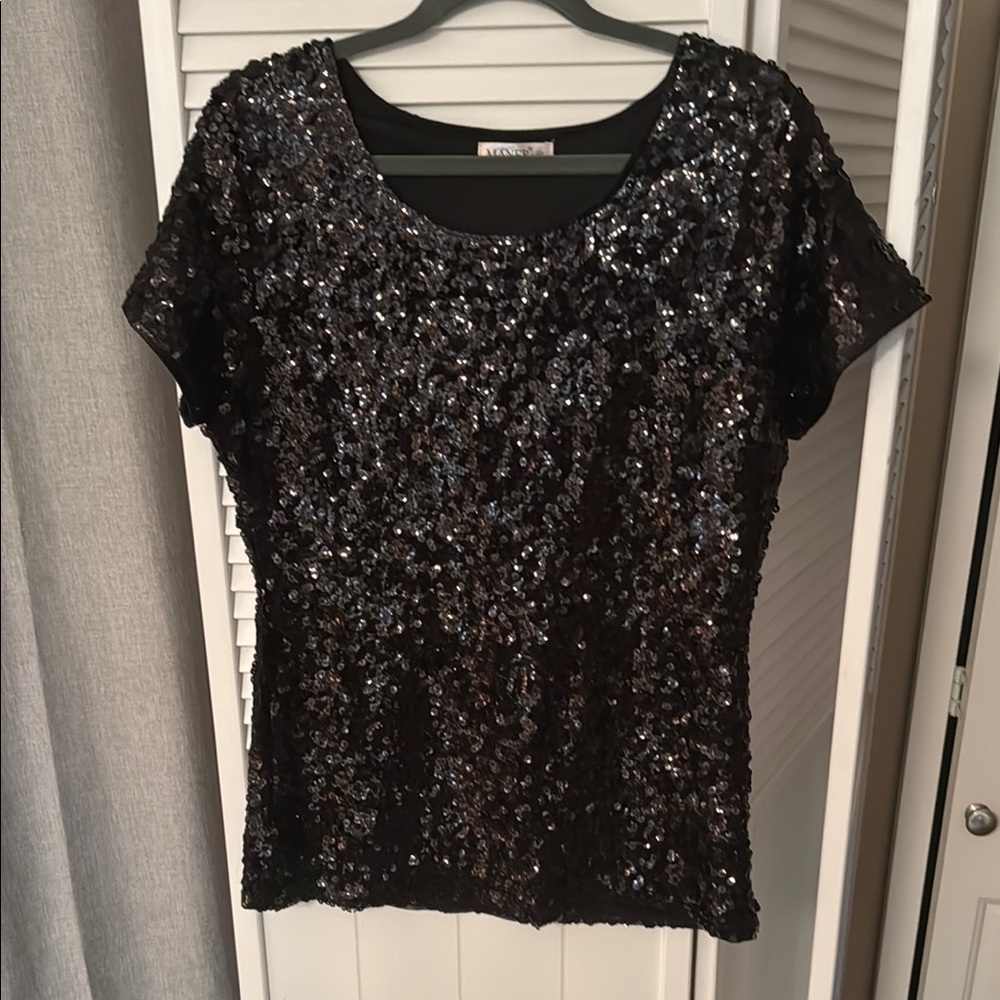 Black Sequin Top